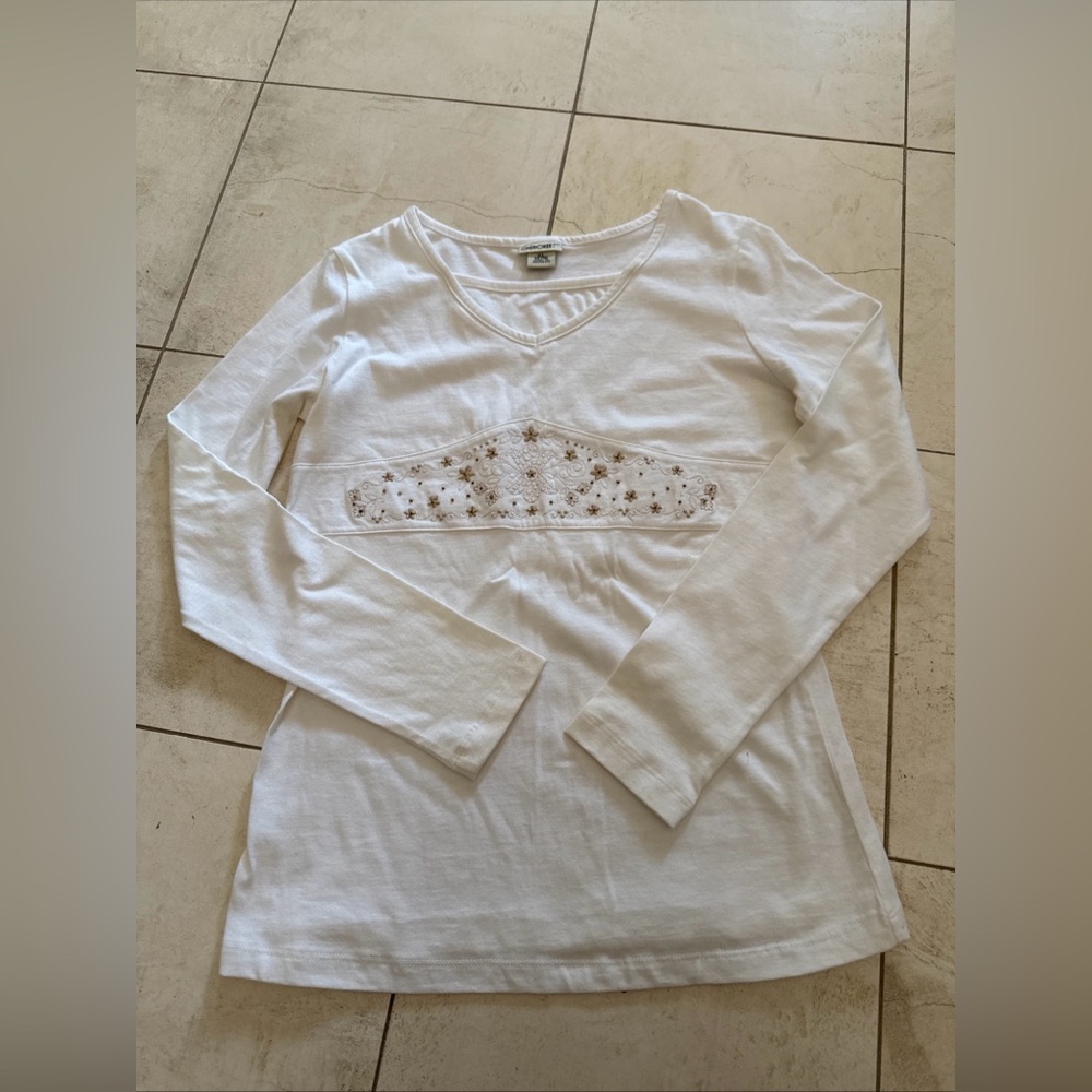 ✨ Cherokee Girls Long Sleeve Embroidered Tee – Size 14/16 ✨